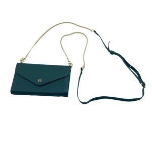 Habitu Crossbody Wallet Phone Case Green Faux Leather 6.5" x 4" NWOT Never Used